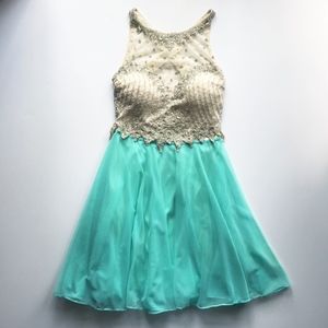 Homecoming Primavera Couture Style 1625 Aqua Dress